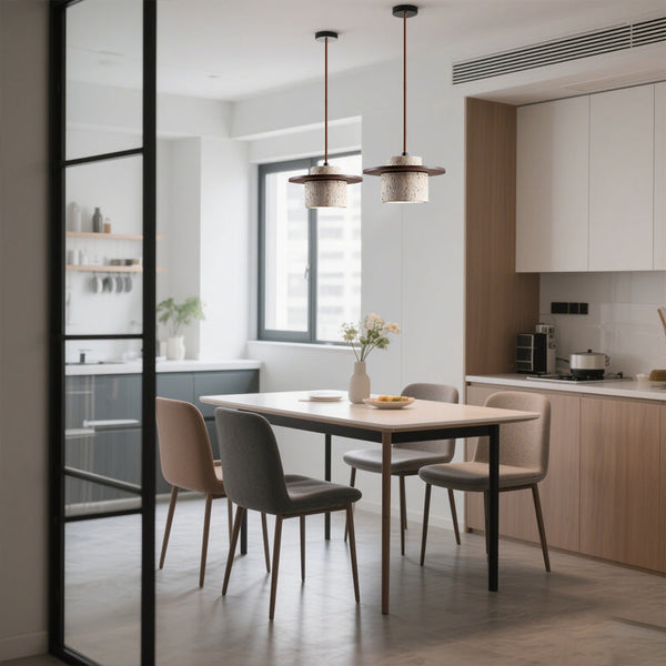 Modern Chic Travertine Pendant Light