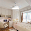 White Metal Remote Control Ceiling Fan With Light