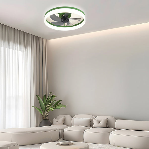 Scandinavian Flush Mount Ceiling Fans with LED Lights