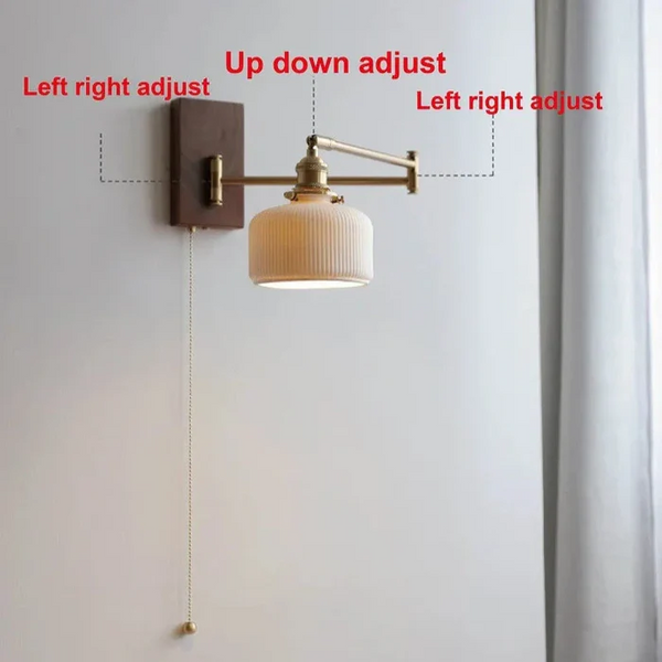 Modern Wood Adjustable Wall Lamp
