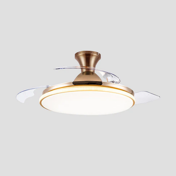 Sleek Flush Mount Ceiling Fan with LED Light