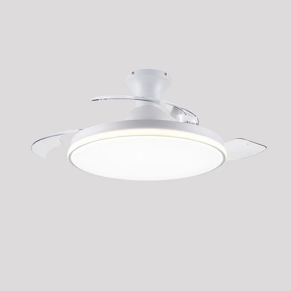Sleek Flush Mount Ceiling Fan with LED Light
