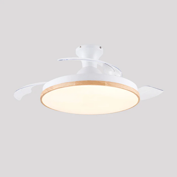 Sleek Flush Mount Ceiling Fan with LED Light