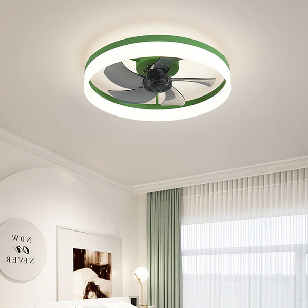 Scandinavian Flush Mount Ceiling Fans with LED Lights