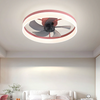 Scandinavian Flush Mount Ceiling Fans with LED Lights