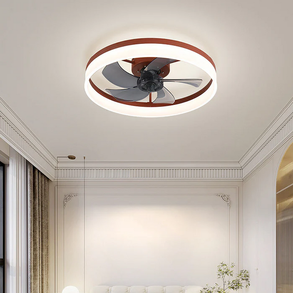 Scandinavian Flush Mount Ceiling Fans with LED Lights
