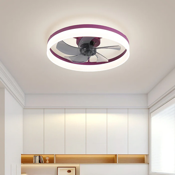 Scandinavian Flush Mount Ceiling Fans with LED Lights