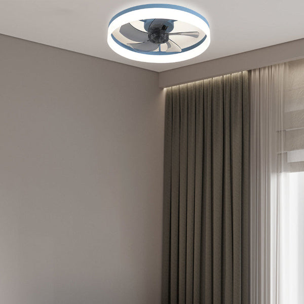 Scandinavian Flush Mount Ceiling Fans with LED Lights