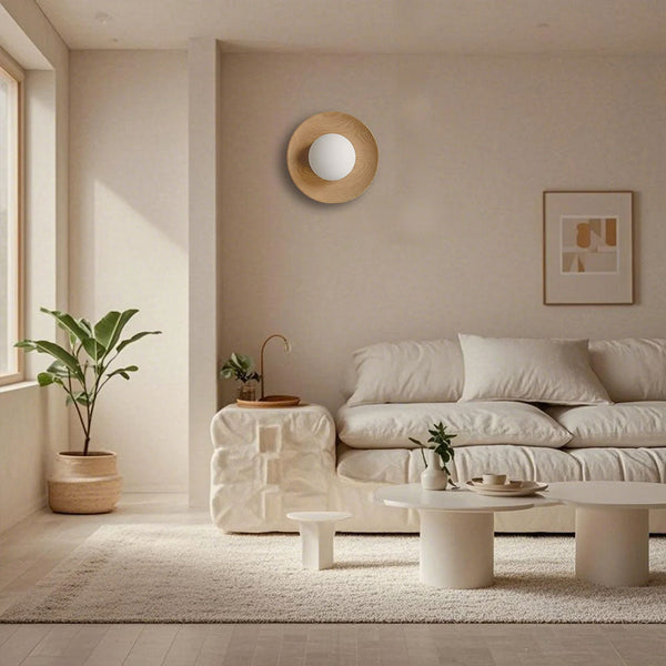 Natural Simple Wood Wall Light