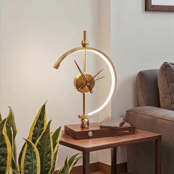 Chic Luxury Lamp Clock
