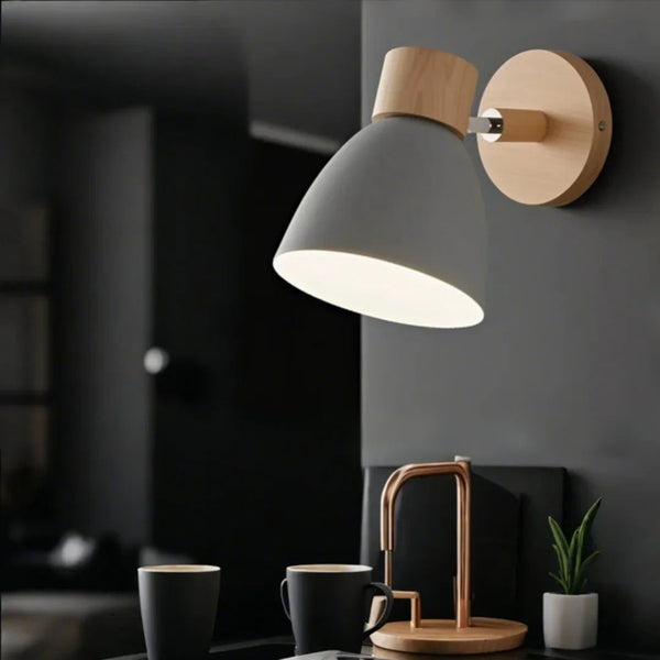 Nordic Modern Hanging Wooden Wall Lamp