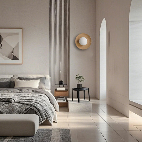 Natural Simple Wood Wall Light