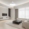 Sleek Flush Mount Ceiling Fan with LED Light