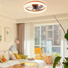 Scandinavian Flush Mount Ceiling Fans with LED Lights