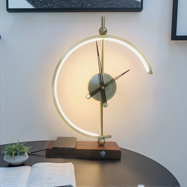 Chic Luxury Lamp Clock