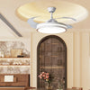 White Metal Remote Control Ceiling Fan With Light