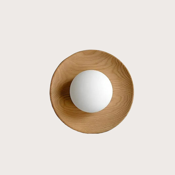 Natural Simple Wood Wall Light