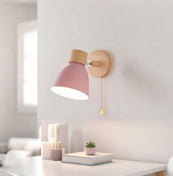 Nordic Modern Hanging Wooden Wall Lamp