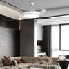 White Metal Remote Control Ceiling Fan With Light