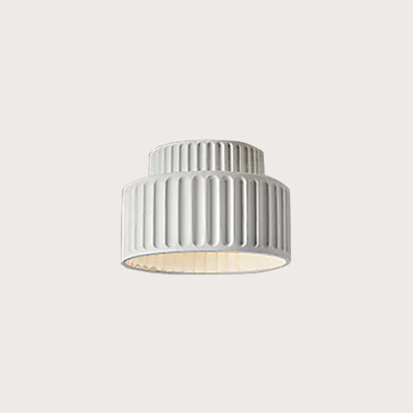 Vintage Cream Style Drum Ceiling Lamp