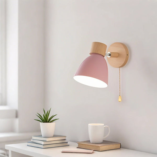 Nordic Modern Hanging Wooden Wall Lamp