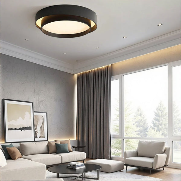 Modern Double Round Ceiling Light