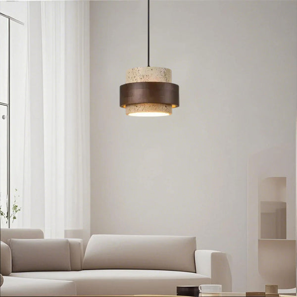 Retro Stone Wabi-Sabi Pendant Light