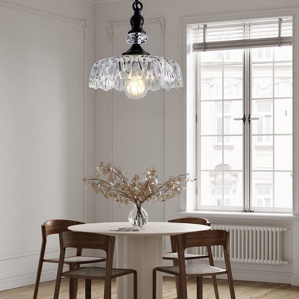Chic Glass Flower Pendant Light