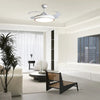 White Metal Remote Control Ceiling Fan With Light