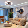 Scandinavian Flush Mount Ceiling Fans with LED Lights