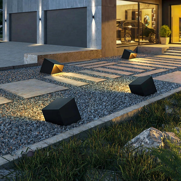 Modern Cube Solar Garden Light