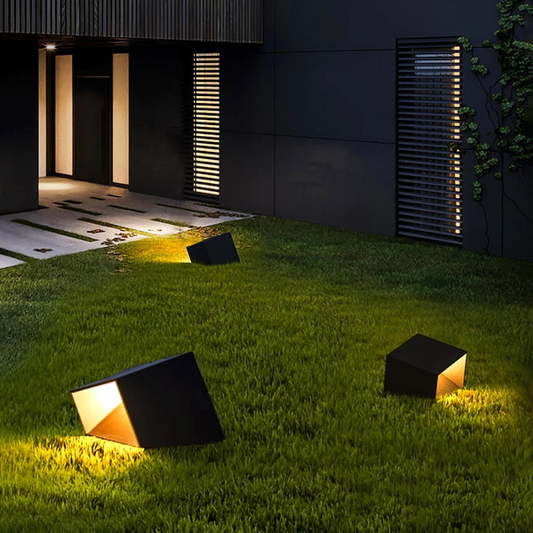 Modern Cube Solar Garden Light