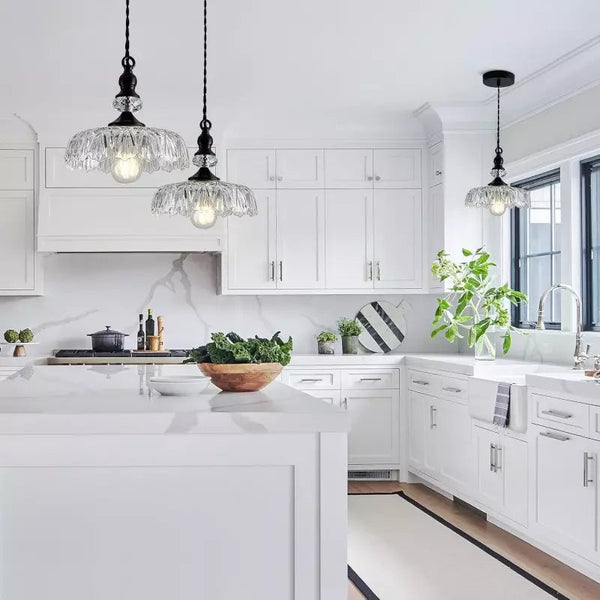 Chic Glass Flower Pendant Light