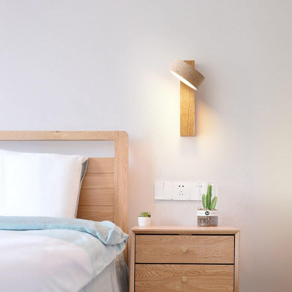 Off-White Travertine Wall Lamp