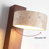 Off-White Travertine Wall Lamp