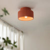 Vintage Cream Style Drum Ceiling Lamp