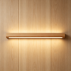 Nordic Minimalist Wooden Linear Wall Lamp – LED Bedside Background Light