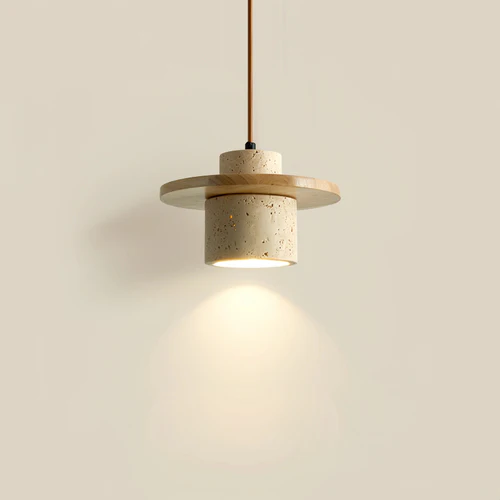 Modern Chic Travertine Pendant Light