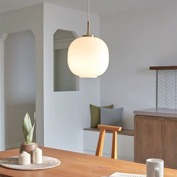 Modern Nordic Opal Glass Pendant Light