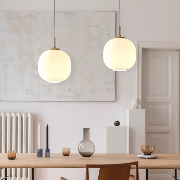 Modern Nordic Opal Glass Pendant Light