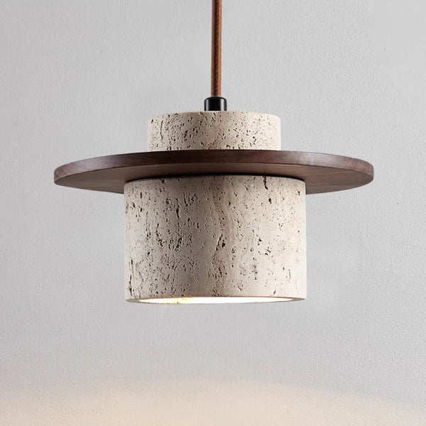 Modern Chic Travertine Pendant Light