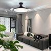 Sleek Flush Mount Ceiling Fan with LED Light