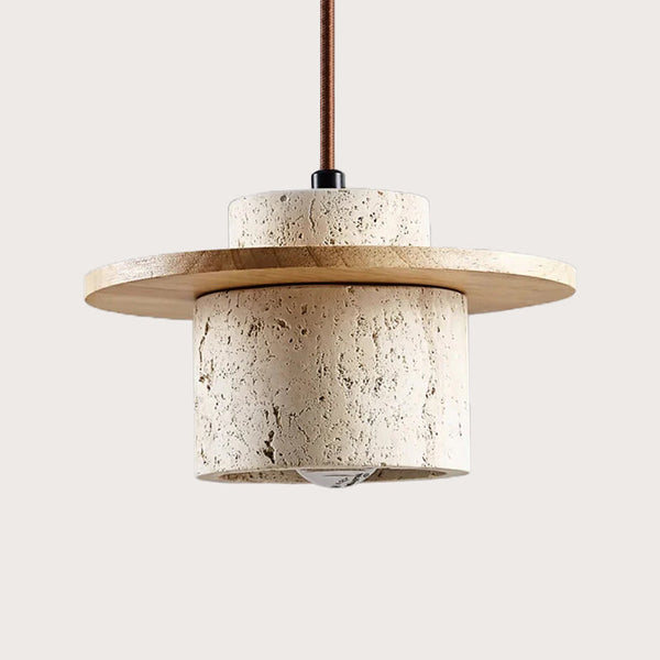 Modern Chic Travertine Pendant Light