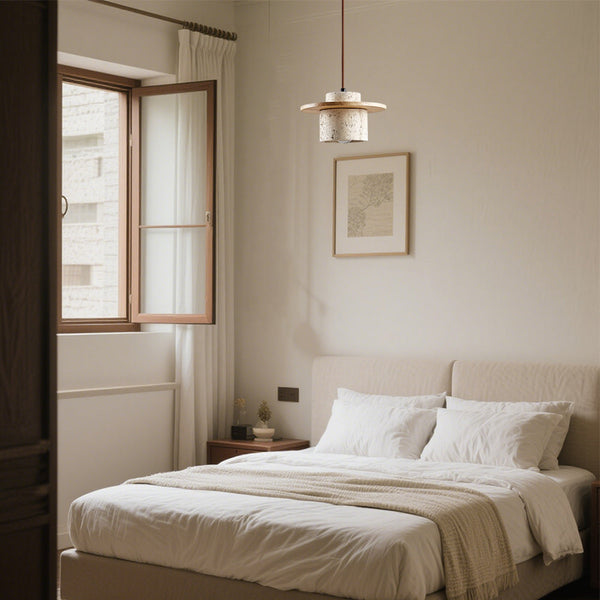 Modern Chic Travertine Pendant Light