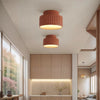 Vintage Cream Style Drum Ceiling Lamp
