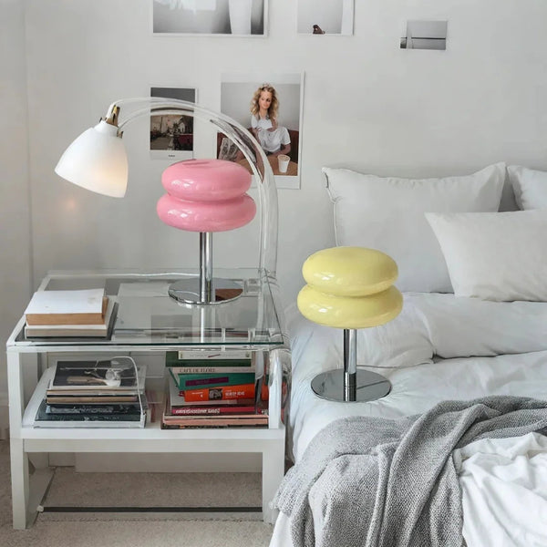 Chic Glass Cake Table Lamp