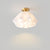 Modern White Flower Semi Flush Mount Ceiling Lamp