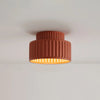 Vintage Cream Style Drum Ceiling Lamp