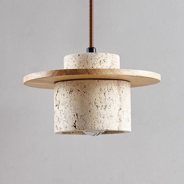 Modern Chic Travertine Pendant Light